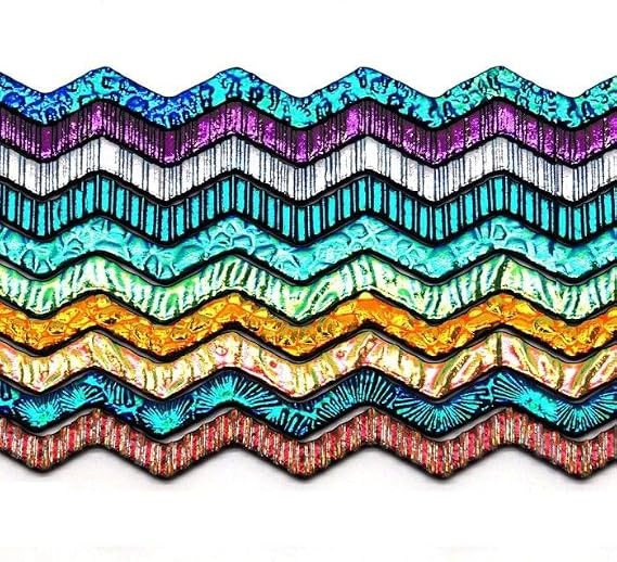 CBS Dichroic Wavy Glass Firestrips Texture 6mm 90 COE