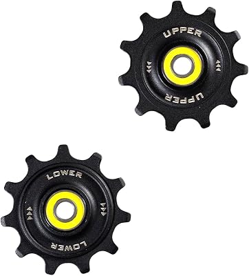 1111T Jockey Wheel Pulley Set, 2 pcs for Shimano 12 Speed DURA-ACE 92xxULTEGRA 81xx105 71xx Road Rear Derailleur, Includes 4 DURA-ACE Caps & 4 ULTEGRA105 Caps