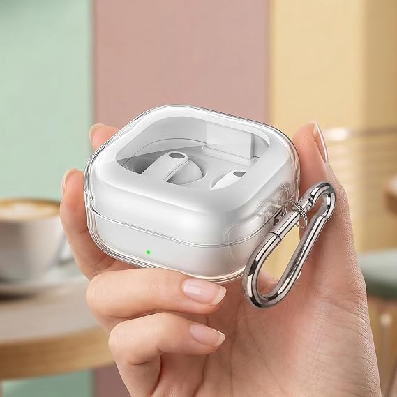 Samsung Galaxy Buds 4 Pro Kılıf Askı Aparatlı Transparan Silikon Şeffaf