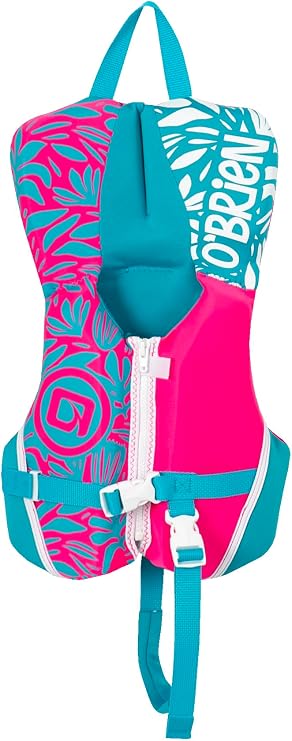 O'Brien Infant Neoprene Life Jacket for Lakes, Pools, Boating, and Swimming, US Coast Guard Approved, Fits Infants Between 0-30 Pounds, Pink