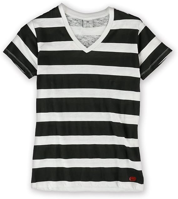 Ecko Unltd. Womens Stripe Slub Graphic T-Shirt