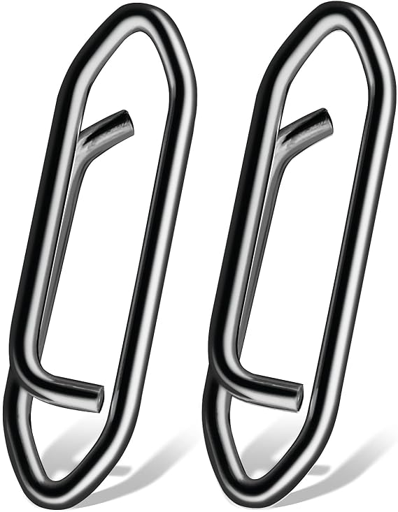 AMYSPORTS High Strength Fishing Snap Saltwater Stainless Connector Snaps Swivels Tackle Steel Power Fishing Clip Lure Quick Change Black Nickel