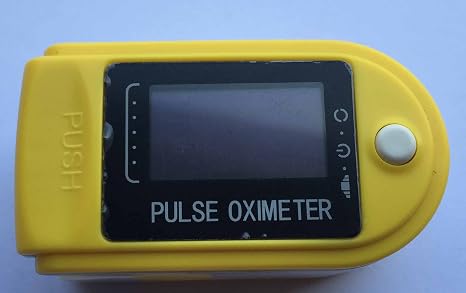The tips of the fingers MAYMOC Pulse Oximeter Home Health Care and Fitness instructor (green)