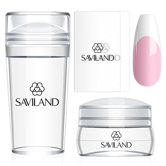 SAVILAND French Tip Tool Silicone Nail Stamper 4PCS