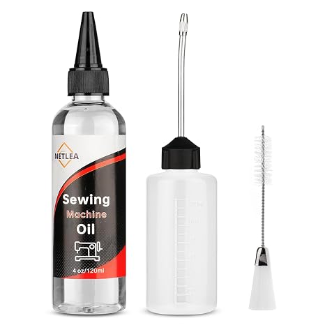 Sewing Machine Lubricant 4oz Mineral Oil with Applicator Brush