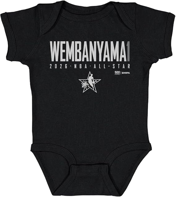 500 LEVEL Victor Wembanyama San Antonio Spurs 2026 NBA All-Star Elite One-Piece Infant Bodysuit