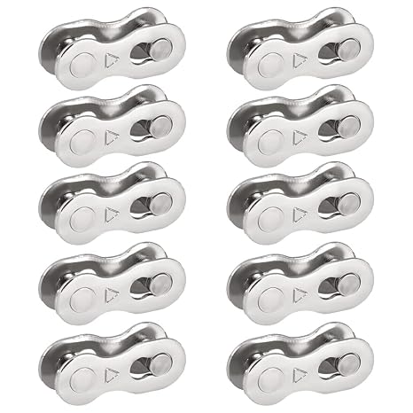 10 Pairs Bike 6/7/8 Speed Chain Link Connector Steel Quick Link Universal Bicycle Chain Connector Lightweight Magic Buckle Missing Master Links Bicycle Chain Accessories