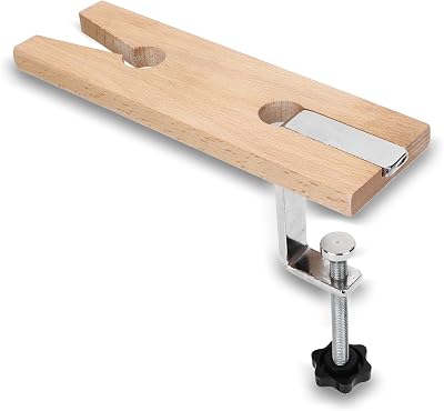 LOCADENCE Wooden Bench Pin, V Slot Jeweler Saw Frame Bench Pin Clamp, Jewelers Making Processing Tools, Jewelers Bench Workholding Devices for Jewelry Polishing Cutting, Making Handwork Items