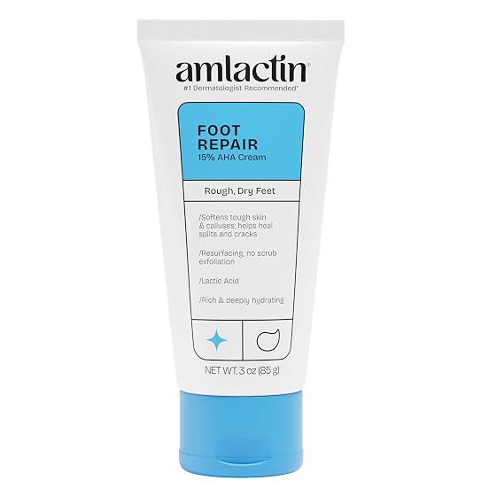 AmLactin Foot Repair Cream, 15% Lactic Acid for Cracked Heels, 3 oz