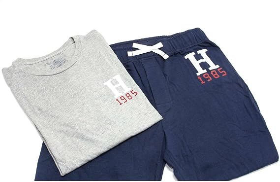 Tommy Hilfiger Men's Knit Jogger Set, Navy White,S - US