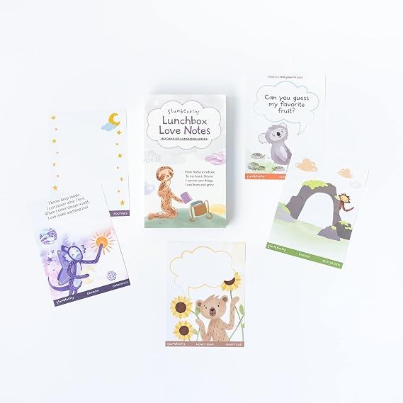 Slumberkins Kids Lunch Box Notes, 180 Pack for School Day Support | Features positive affirmation cards with uplifting messages to encourage confidence, kindness and meaningful connection