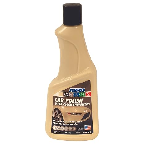ABRO Beige Car Polish 16 oz, Paint Restorer, Gloss & Shine Wax