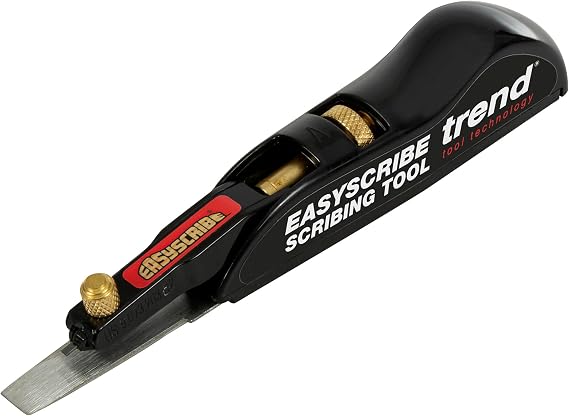 Trend EasyScribe Scribing Tool - Versatile and Accurate Scribing Solution for Carpenters, Joiners, Tilers, Kitchen and Shop Fitters, E/SCRIBE, Black, 1 Count (Pack of 1)