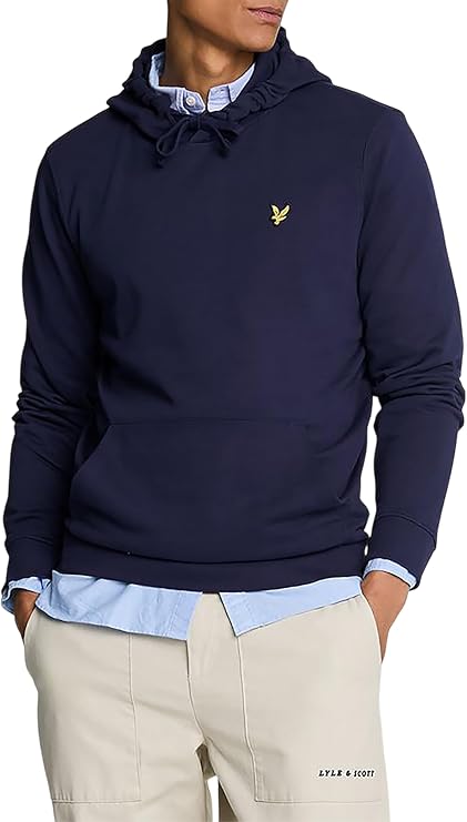 Lyle & Scott Men's Logo Pullover Hoodie, Blue, L