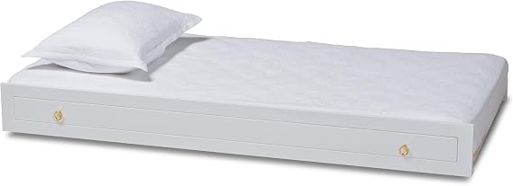Baxton Studio Trundles, Twin, White/Gold