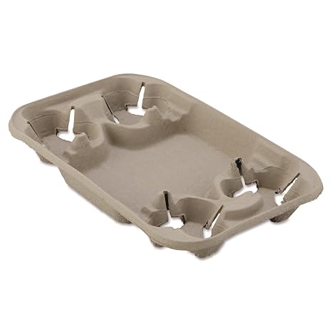 Chinet 20969CT StrongHolder Molded Fiber Cup/Food Tray, 8-22oz, Four Cups (Case of 250)