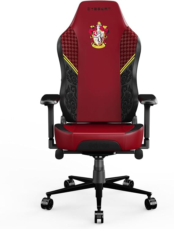Cybeart Harry Potter Gryffindor PU Deri 4D Hafızalı Yastık Ergonomik Oyuncu Koltuğu Bordo