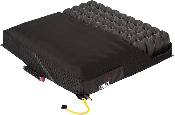 Roho Quadtro Select High Profile Wheelchair Cushion, ISOFLO Air Cells, Standard Cover, 16-17" x 22"