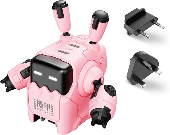 GravaStar Delta35 35W Fast Charging Adapter with Pink Robot Figure