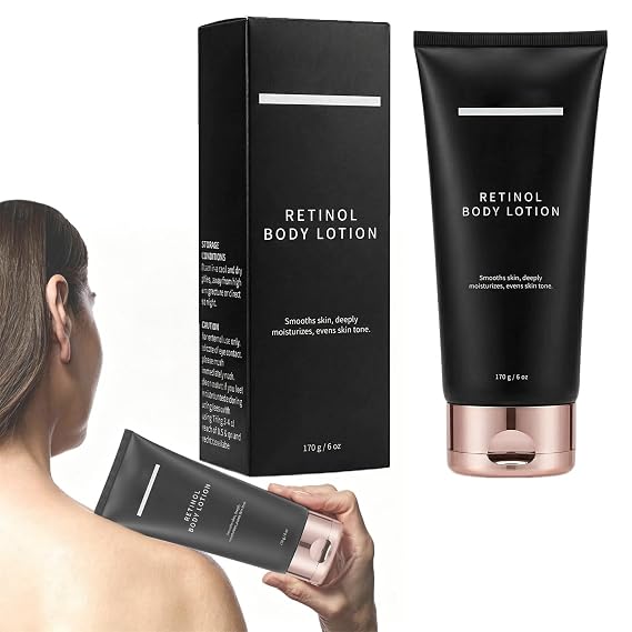 Retinol Body Lotion - Firming Moisturizing Body Cream for Crepey Skin, 170g | Daily All-Over Moisturizing Lightweight Texture Leaves Dry Skin Smoother and More Soft Suitable for Neck, Arms,Legs,and Body