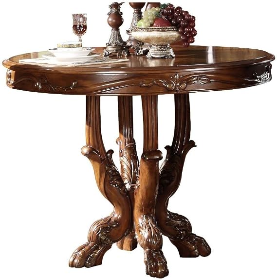 simple relax Round Counter Height Dining Table, Cherry Oak