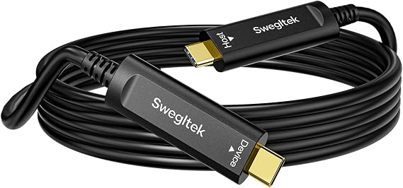 10Gbps Fiber USB C Cable 98ft, Active Optical Type C 3.1 TO C Cable