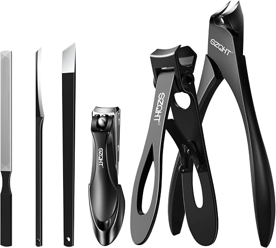 Podiatrist Toenail Clippers Set, Professional Toe Nail Clippers for Thick & Ingrown Nails Cutter for Men,Women,Seniors,Heavy-Duty Manicure Set Pedicure Kit for Elder
