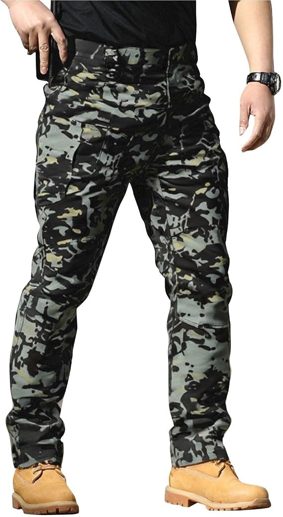 Cargo Pants for Men Construction Waterproof Tactical Pants with Pockets Ripstop Hiking Big and Tall Work Pant