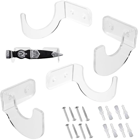 2 Pack Acrylic Sword Wall Mount, Lightsaber Wall Mount, Clear