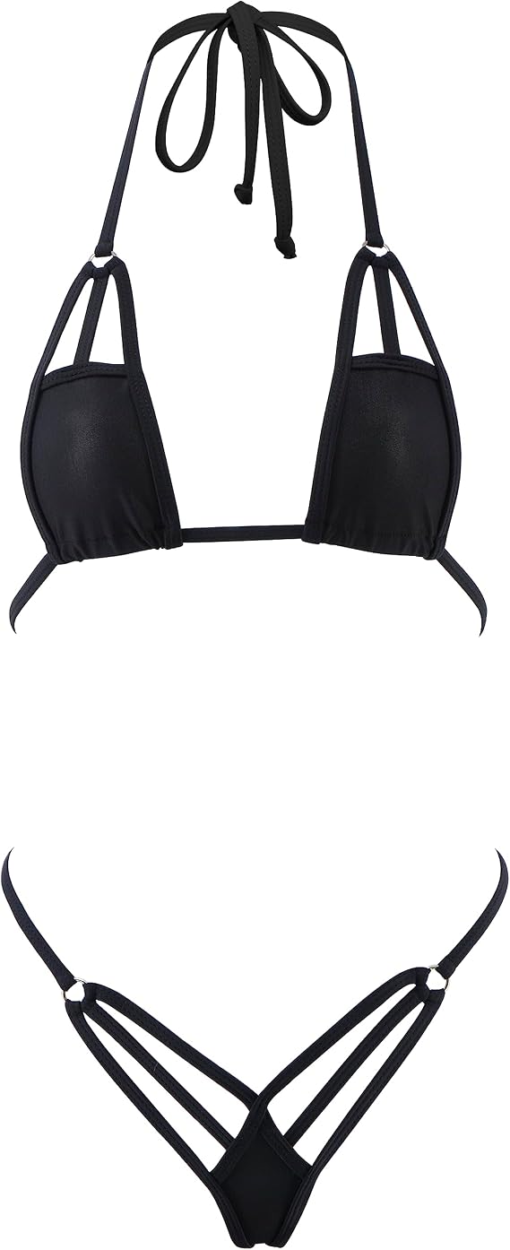 SHERRYLO Extreme Micro Bikini G String Thong Slutty Mini Bathing Suit Sexy Exotic Mini Swimsuit for Women Tanning Bikinis Set