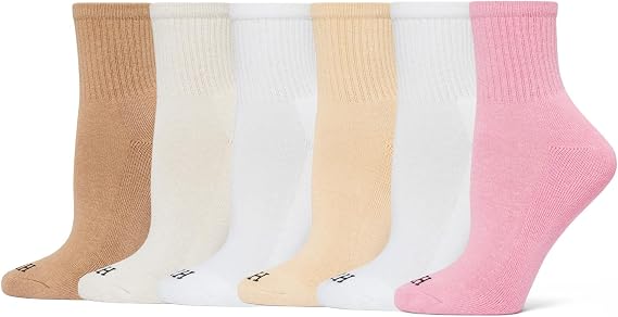 HUE Women's Mini Crew Sock 6-pack