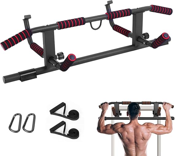 Pull Up Bar Doorway with Ergonomic Grip, Door Frame Pull up Bar