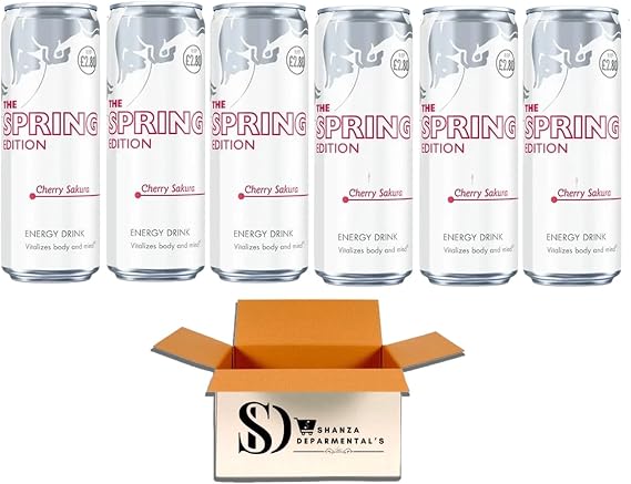 Spring Edition Cherry Sakura 473 ml Cans – Limited Seasonal Energy Drink (Pack of 6)