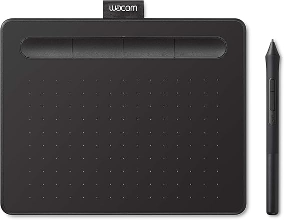Wacom Intuos Small Basic TCTL-4100/K2 Pen Tablet, Board Tab, Drawing Software, Black, Android Compatible