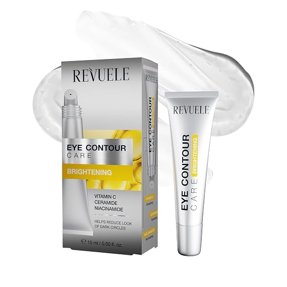 REVUELE Contour Care Brightening Gel 15 ml, Hydrating & Smoothing Cream for Dark Circles & Dull Under-Eye Skin