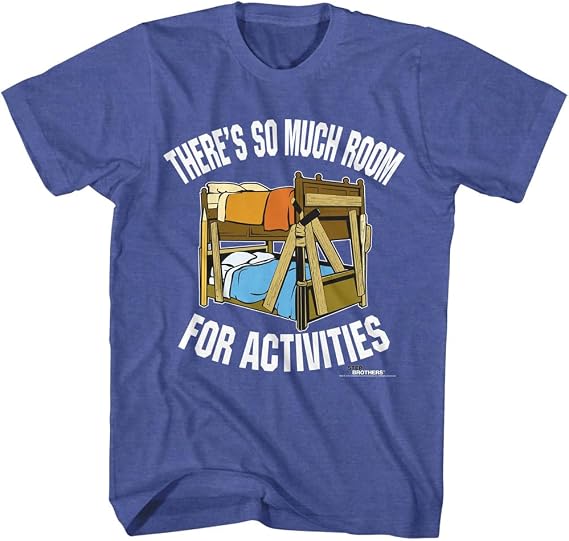 American Classics Step Brothers So Much Room for Activities T Shirt | Officially Licensed Step Brothers Movie Tee, Designed and Printed in the USA, Royal Heather, Unisex Adult Fit, Graphic Tee