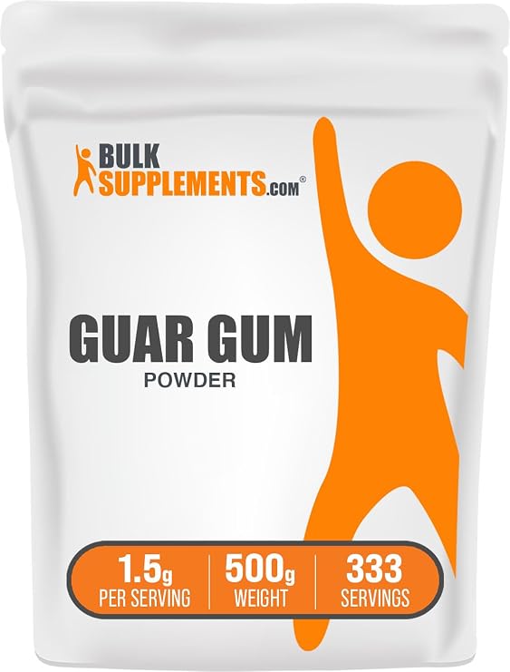 Guar Gum Powder - Guar Gum Supplement - Binder, Food Grade, Gluten Free, 1.5g per Serving, 500g (1.1 lbs) (Pack of 1)