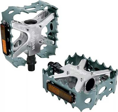 Wellgo Old School BMX MTB Bear Trap 12 Bicycle Pedals, Gray, WE3045