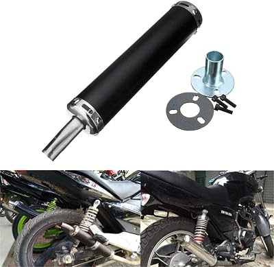 Motorcycle Exhaust Baffle Silencer 22MM 2pcs Motorcycle Exhaust Pipe DB Universal metal 2 inch Black