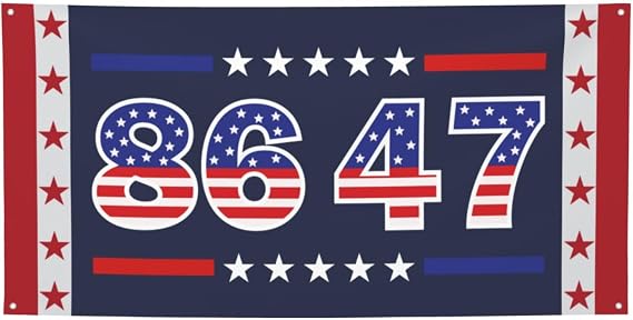86 47 Banner Sign 3x6 Ft Fdt Fu47 Flag Banner Anti 47 Yard Sign For Festival Party Holiday With 4 Metal Eyelets
