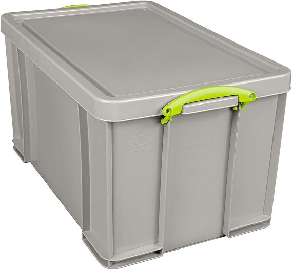 Really Useful Box Plastic Storage 84 Litre Recycled Dove Grey