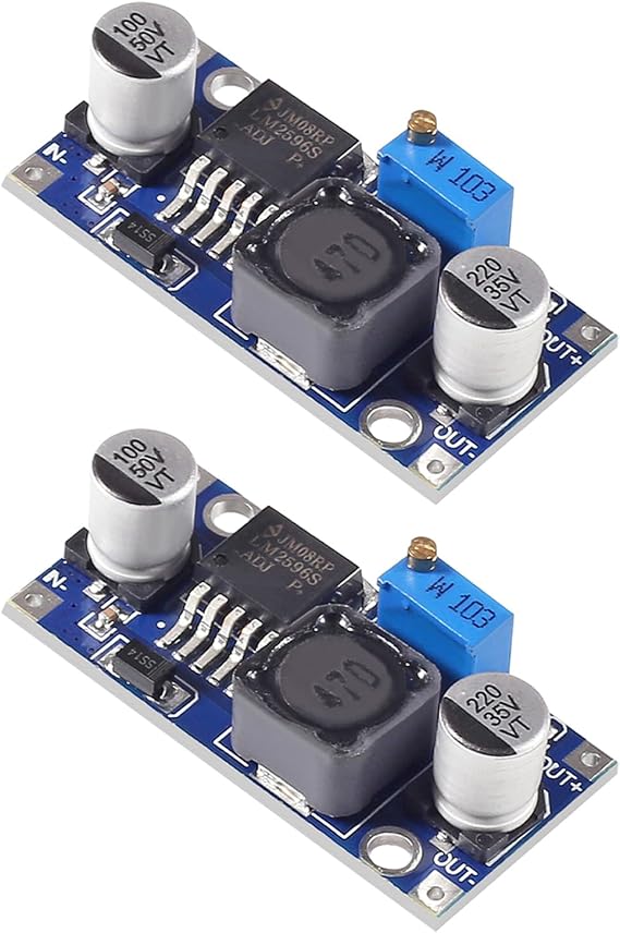 2Pcs LM2596 Power Converter Step Down Module DC to DC Buck Converter 3.2V-35V to DC1.25V-30V Voltage Regulator Power Supply Module LM2596S