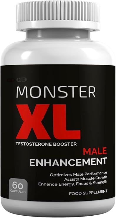 Monster XL Testosterone Support Supplement with Tribulus, Arginine, Maca and Ginseng, 60 Capsules
