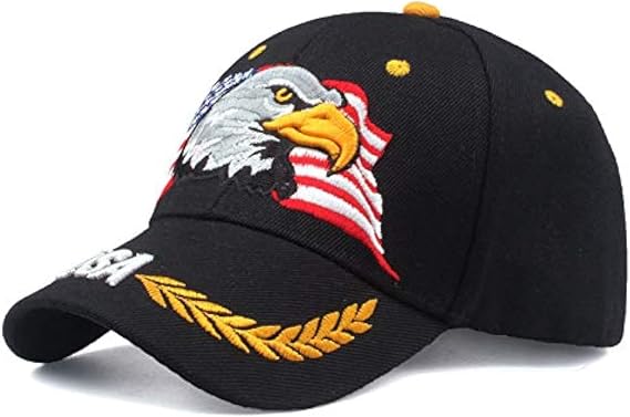 Patriotic USA American Bald Eagle Base-Ball Dad Hat Cap for Men or Women