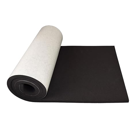 XCEL Marine Foam Roll with Self Adhesive - Black 60" x 16" x 1/2" Closed Cell Foam Rubber Water Resistant Padding Sheet - Home, Marine, Garage, Automotive, Crafts & Cosplay (Black, 60" x 16" x 1/2")