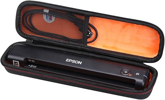 Mchoi Hard Storage Case Fits for Epson Workforce ES-50/ES-55R/ ES-60W/ES-65WR/DS-30/DS-70/DS-80W and Epson RapidReceipt RR-60/70W Portable Document Scanner, Case Only