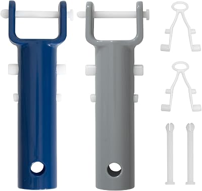2Pcs Pool Vacuum Head Handle Replacement Parts with EZ Clip and Pin Set, Suitable for Pool Vacuum Heads and Portable Pool Vacuum Jet Underwater Cleaners