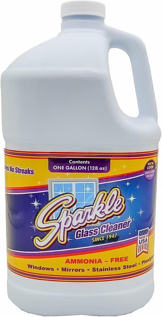 Sparkle Glass Cleaner, Original Purple, 1 Gallon Refill Bottle, 128 OZ