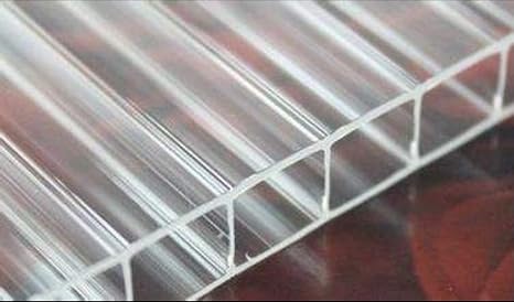 8mm Twin Wall Polycarbonate Greenhouse Panels, Polycarbonate Panels, Greenhouse Panels, Polycarbonate Roof Panels, Hurricane Panels, Clear, Light Weight, 1x1