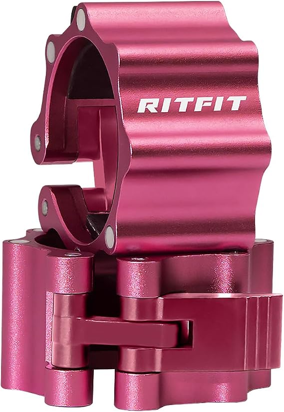 RitFit Magnetic Barbell Collars, 2", Aluminum Alloy, Quick Release(Pair) | Fits Olympic Bars, Non-Slip TPR Pads, Heavy-Duty Locking for Weightlifting & Powerlifting